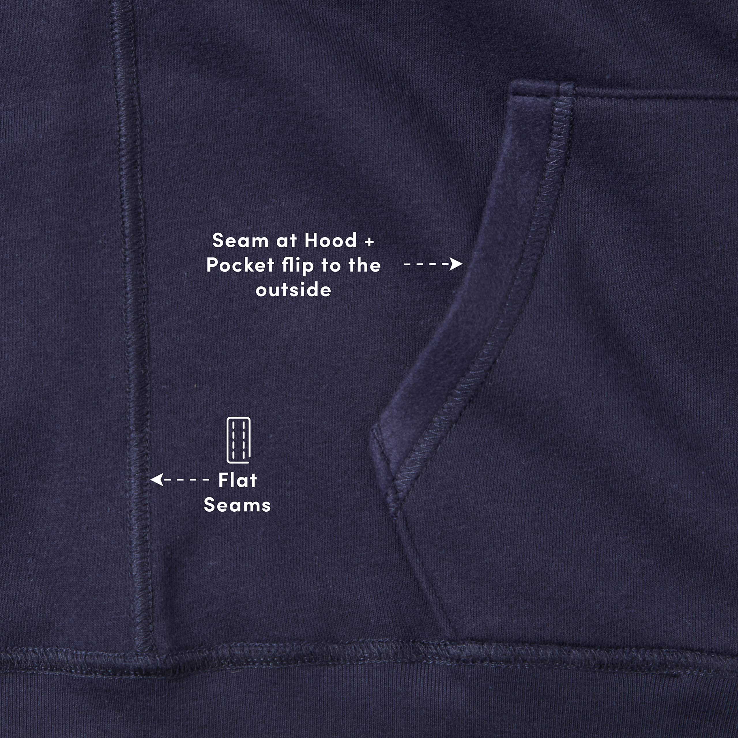 French Toast Kids' Adaptive Long Sleeve Fleece Hoodie with Flat Seams & Hidden Hook Loop Closure - Sensory Friendly Winter Wear for Special Needs Children