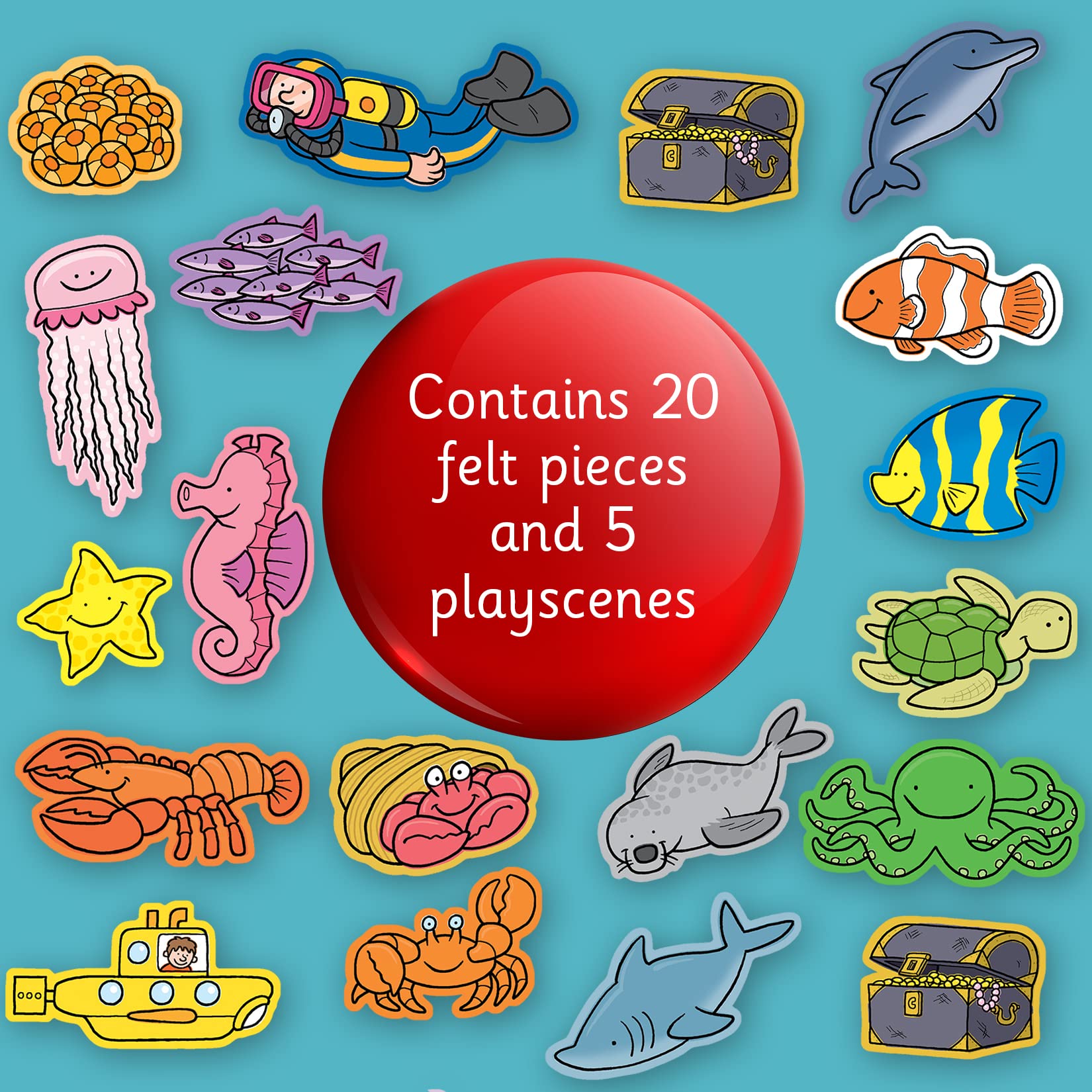 Soft Felt Ocean Animal Toys for Kids Playtime & Learning