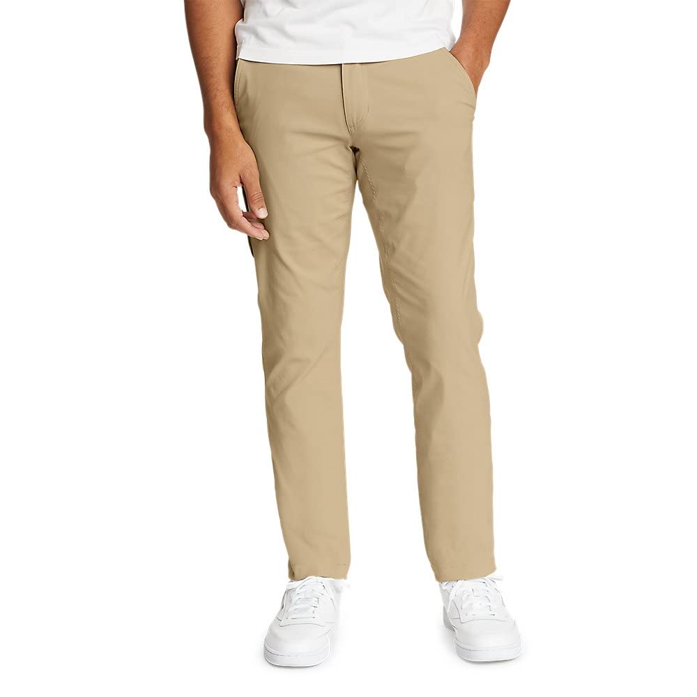 Eddie Bauer Men's Slim Fit Horizon Guide Chino Pants - Comfortable Travel & Outdoor Hiking Trousers for Casual Wear & Adventure