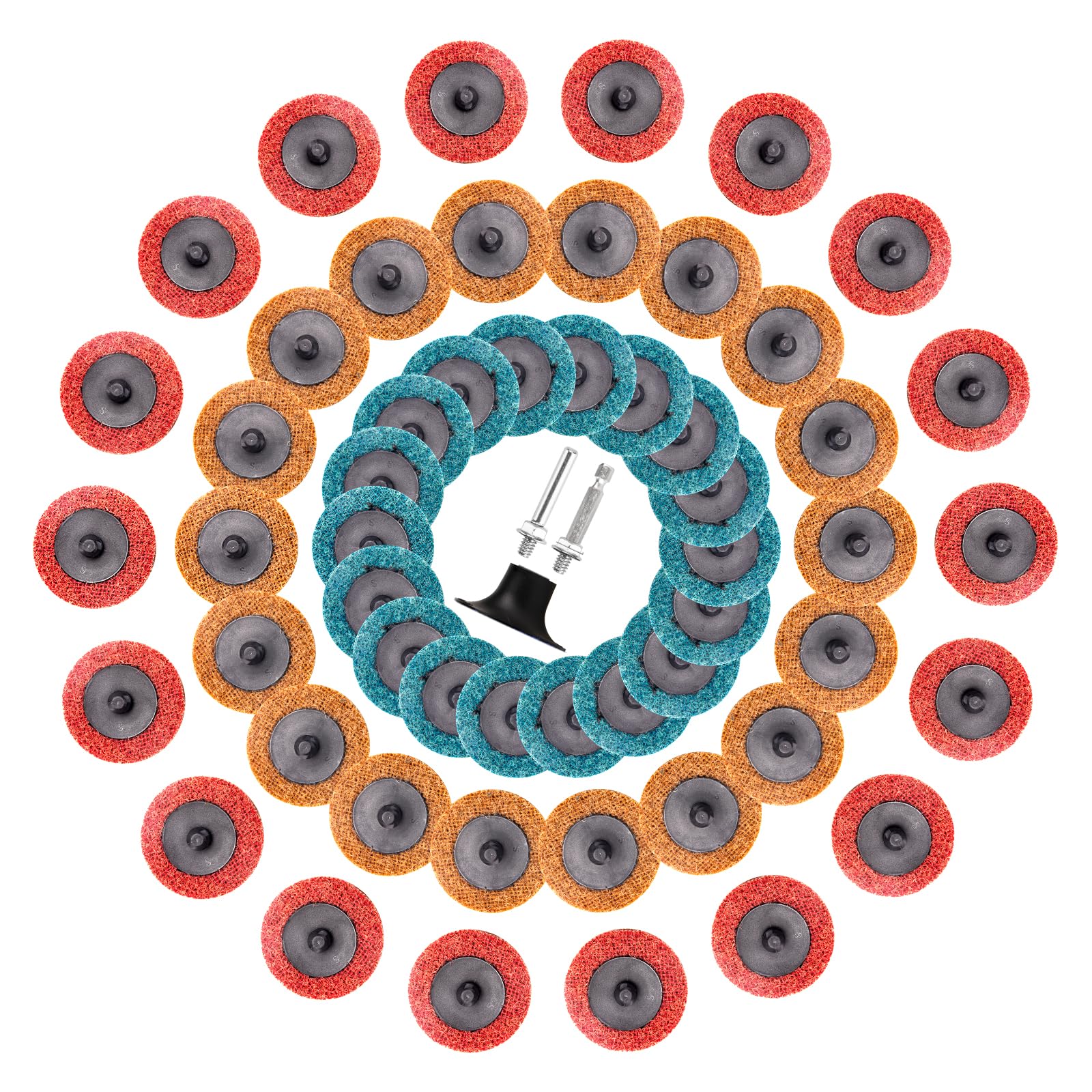 55PCS 2 Inch Sanding Discs with 1/4