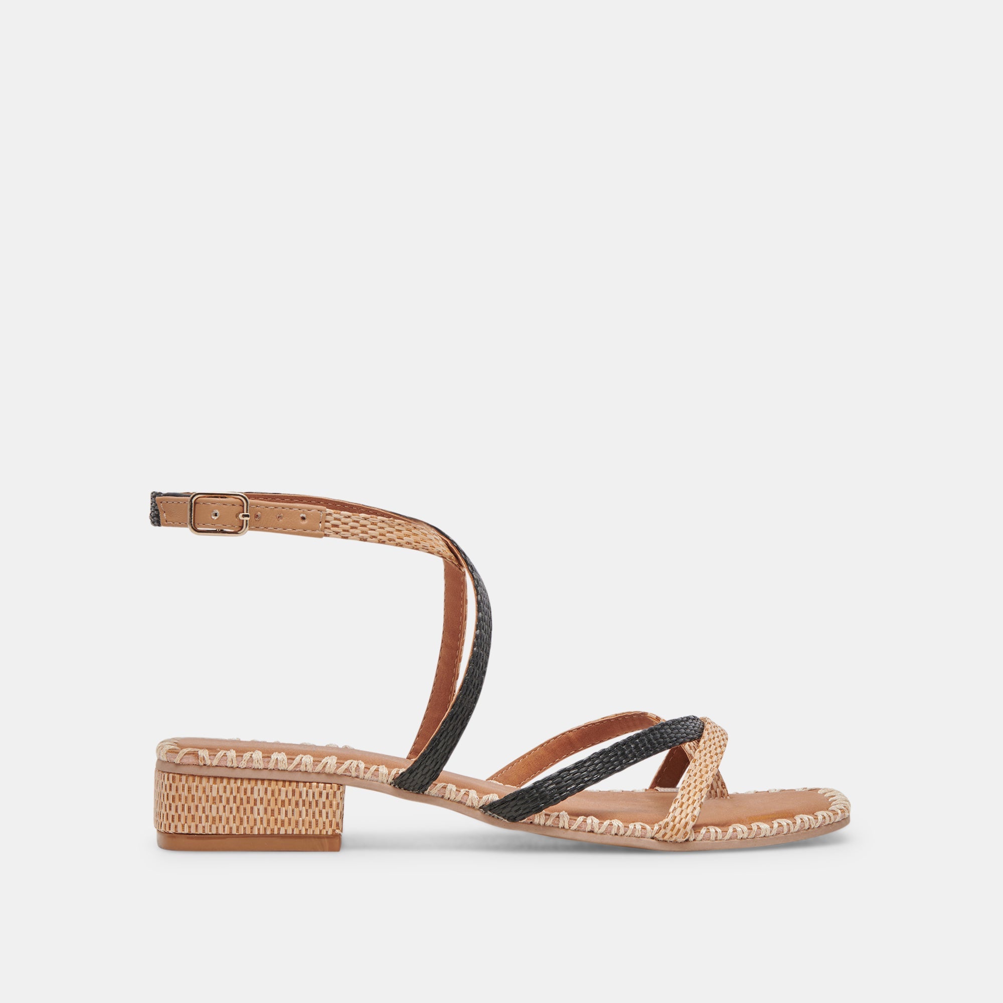 BRINN SANDALS - Black Natural Raffia Women's Sandals | Comfortable & Stylish for Beach, Vacation & Summer Outfits
