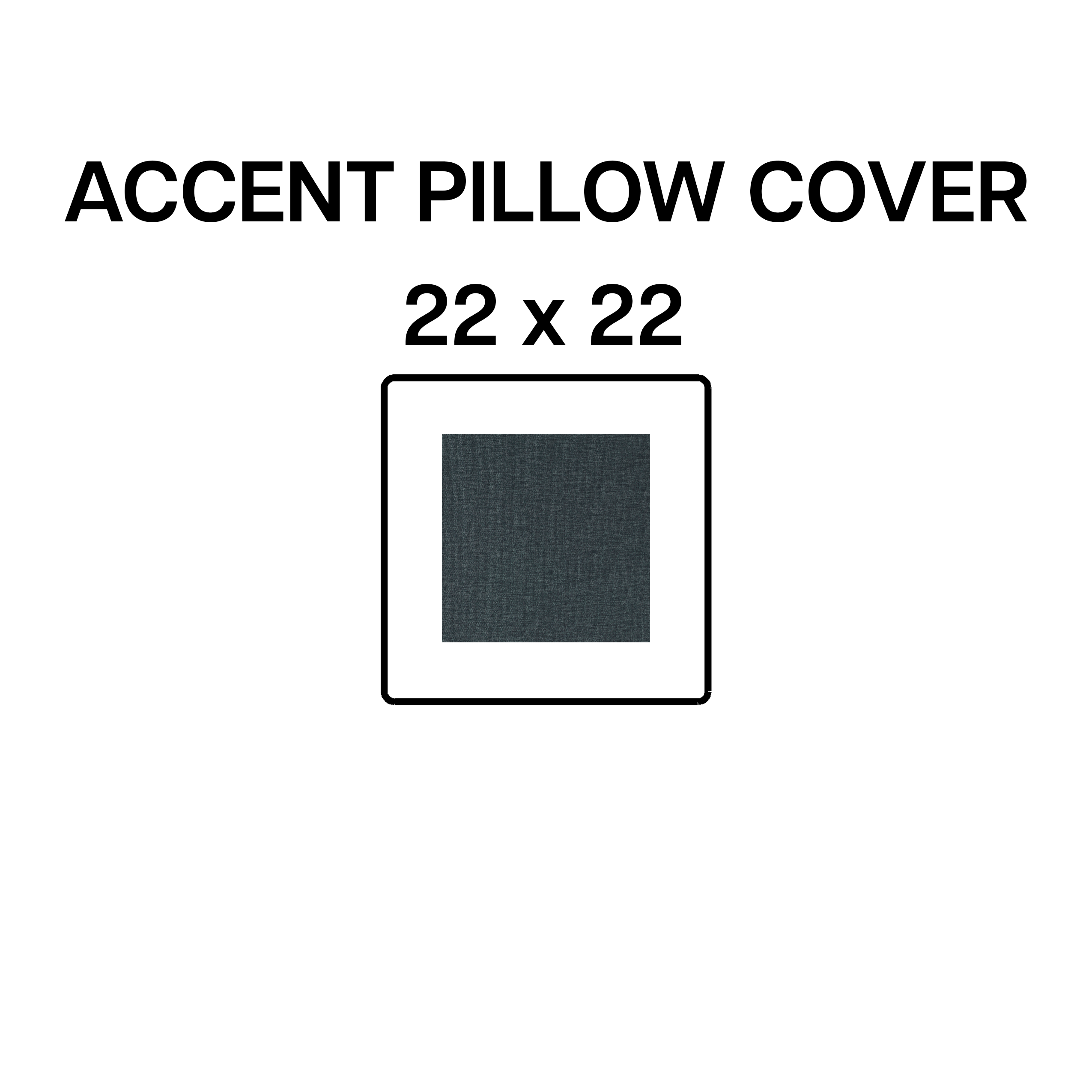 22x22 Inch Ocean Gray Accent Pillow Cover - Soft Decorative Throw Pillow Case for Sofa, Bed, Couch - Modern Home Decor BP 643 24