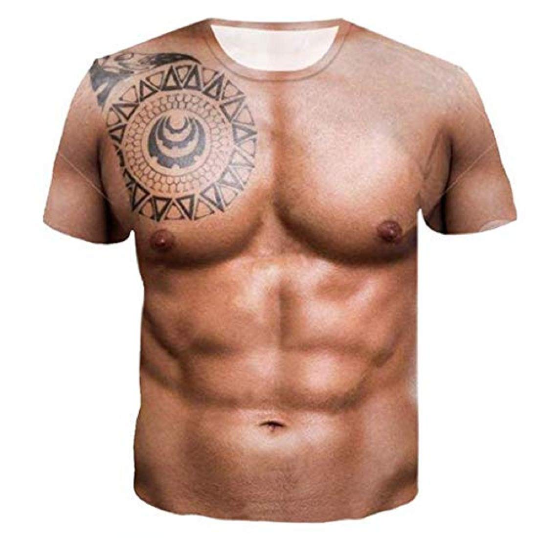 3D Printed Boobs Graphic Men's O-Neck T-Shirt - Gym, Running & Casual Wear - Funny Novelty Graphic Tee for Parties, Gifts and Everyday Outfits