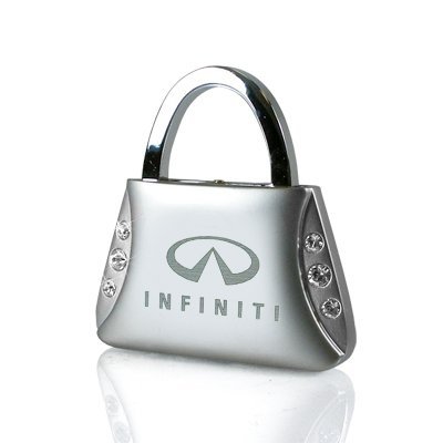 Infinity Shaped Purse Keychain with 6 Swarovski Crystals - Elegant Designer Handbag Accessory for Women | Perfect Gift for Birthday, Anniversary & Everyday Carry