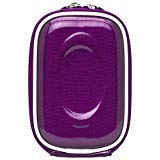 Durable Carbon Fiber Purple Carrying Case for Canon PowerShot ELPH 500 Series, S95, SD970, SD1400, SD4500 & SX230 Digital Cameras - Compatible with Tripod & Includes Screen Protector - Perfect for Travel, Outdoor Photography & Camera Protection