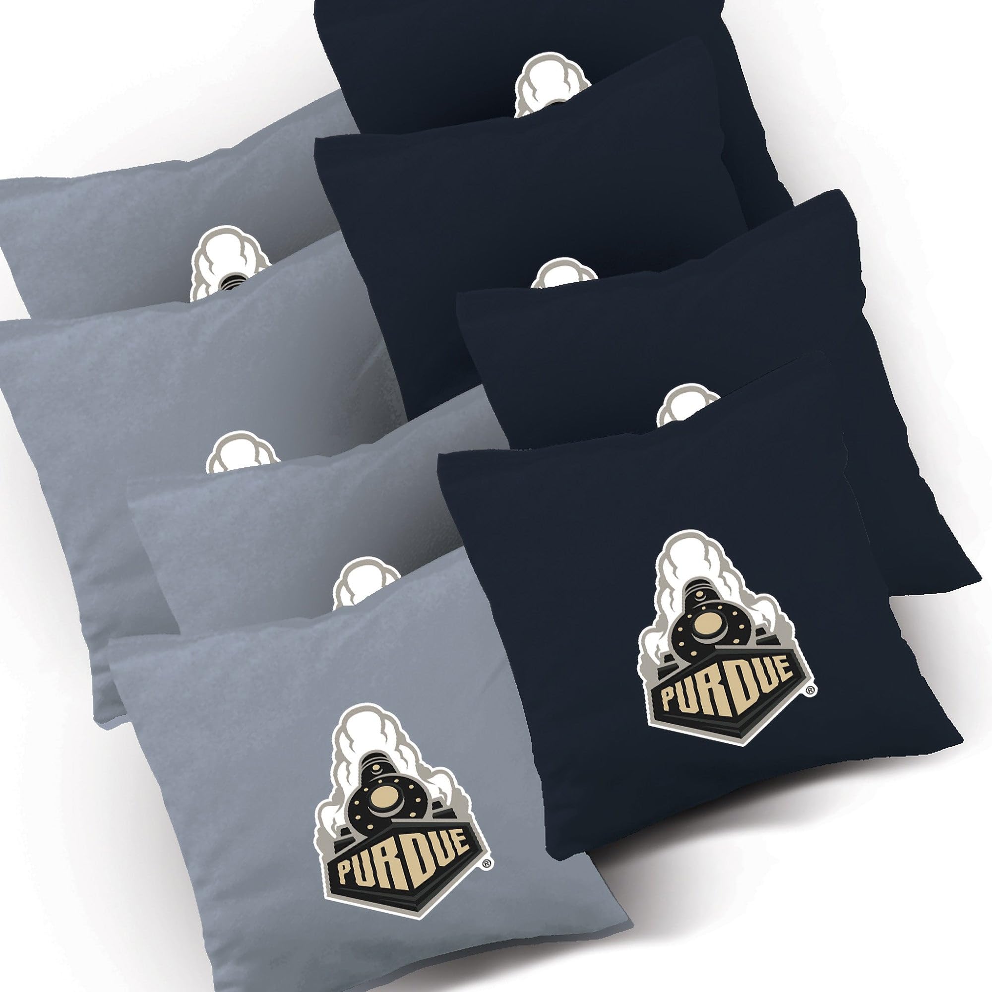 Purdue Swoosh Cornhole Game Set - 2 Premium Boards & 8 Team Logo Bags - Perfect for Tailgating, Backyard Parties, and Outdoor Events