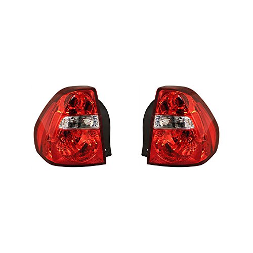 RAREELECTRICAL Replacement Tail Lights Compatible with 2004-2008 Chevrolet Malibu Sedan - Pair (Part Numbers: 15868493, GM2800165) - Perfect for Night Driving & Enhanced Vehicle Safety
