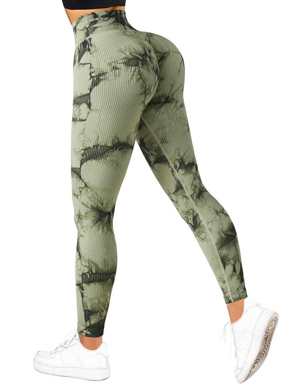 SUUKSESS Women's High Waist Ribbed Seamless Leggings - Workout, Yoga, Gym & Running Tights for Women - Perfect for Fitness, Lounge & Everyday Wear