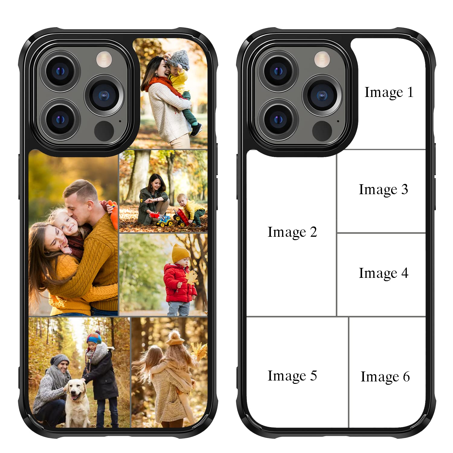 Custom College Photo Phone Case for iPhone 11/12/13 Pro/Pro Max/X/XR/XS Max - Personalized Shockproof Collage Case for Friends & Mom - Birthday & Christmas Gift Idea - Perfect for School, Travel & Everyday Protection