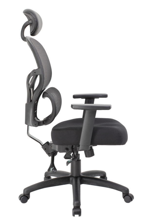 Boss Mesh Back Ergonomic Office Chair B6338 - Adjustable Lumbar Support & Breathable Design for Home & Office Workspaces