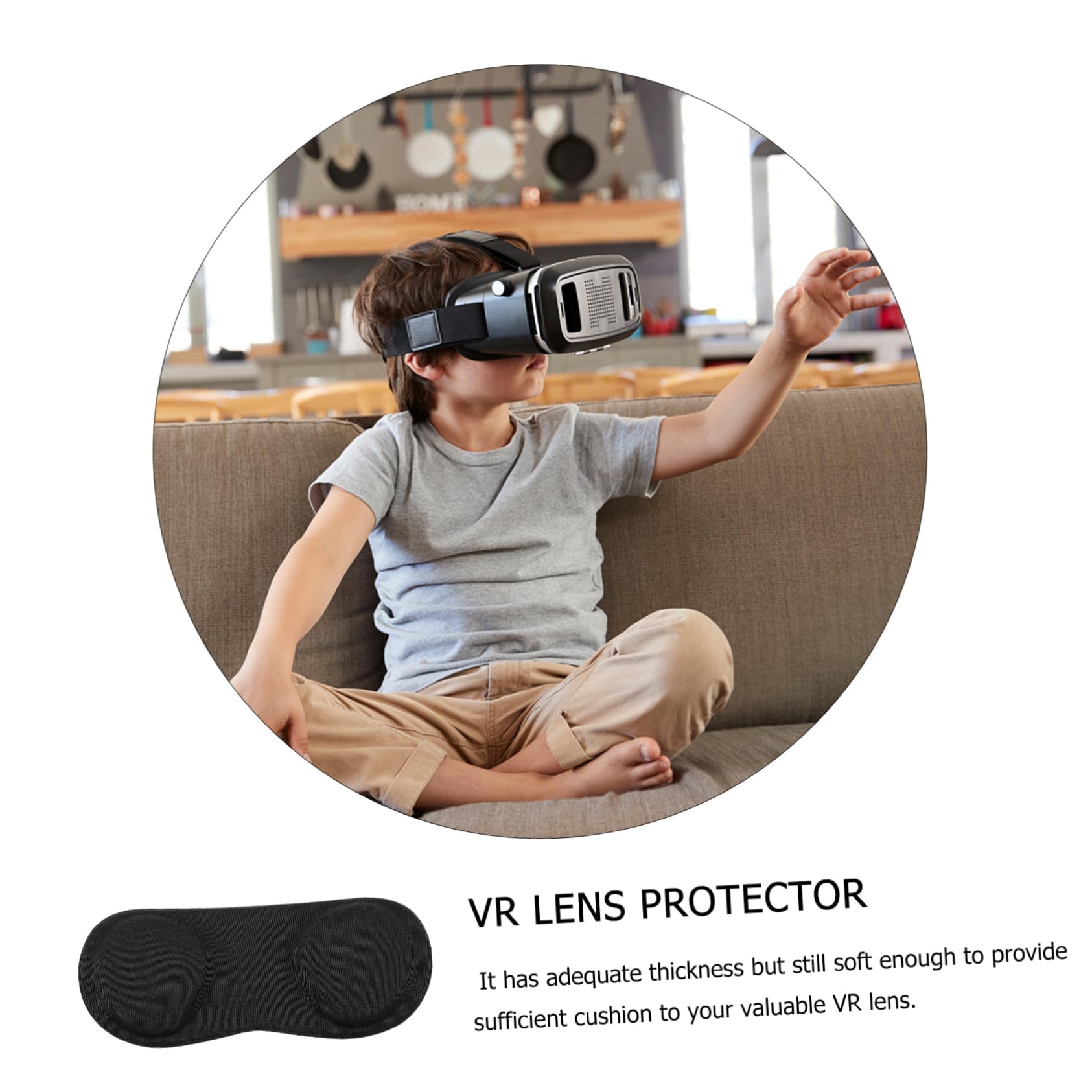 Jojofuny 2-Pack VR Lens Protectors - Anti-Scratch Memory Foam Covers for Virtual Reality Headsets - Perfect for Oculus Quest 2, Meta Quest Pro, HTC Vive & More