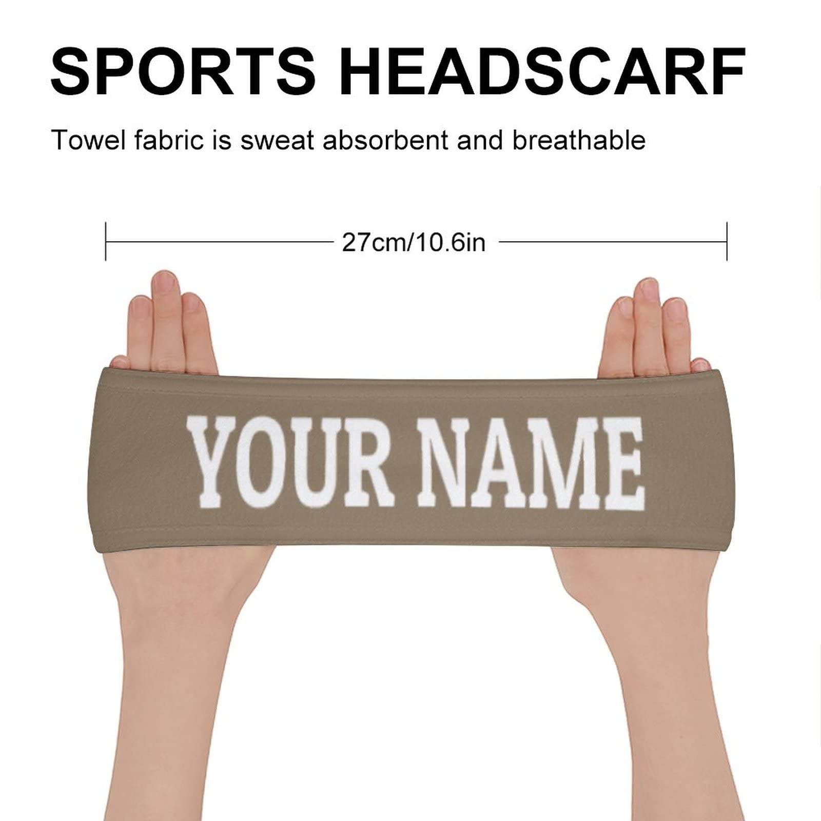 Custom Personalized Sport Headbands for Men & Women - Sweatproof Headwraps with Name/Text/Logo - Ideal for Running, Yoga, Gym & Outdoor Activities