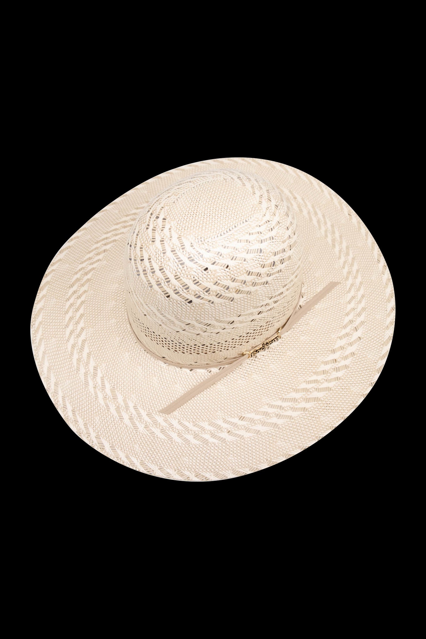 Rock'em 100X Saddle Ridge Open Crown Straw Cowboy Hat for Men - Western Rodeo, Outdoor Ranch Work & Summer Sun Protection