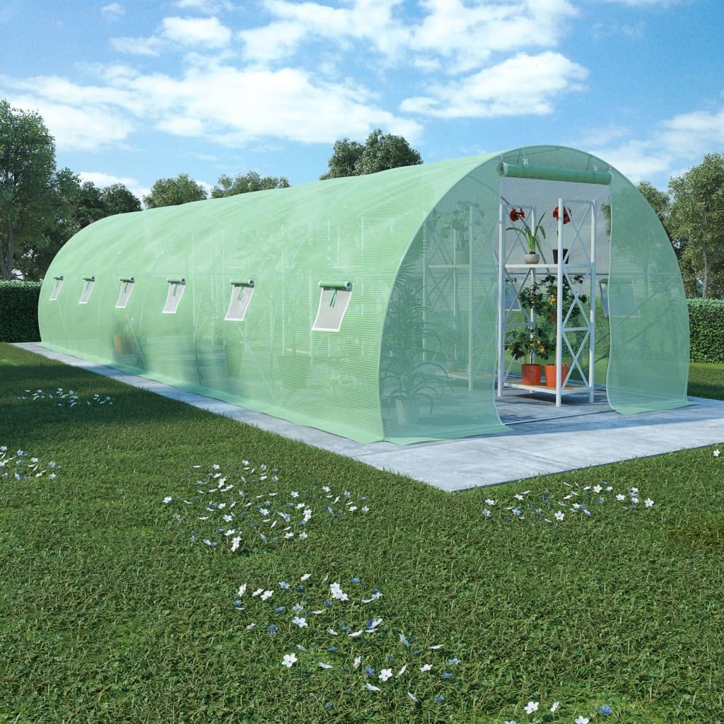 Walk-in Outdoor Greenhouse Kit for Plants, Flowers & Vegetables - 290.6 ft² Zippered Gardening Greenhouse (354.3