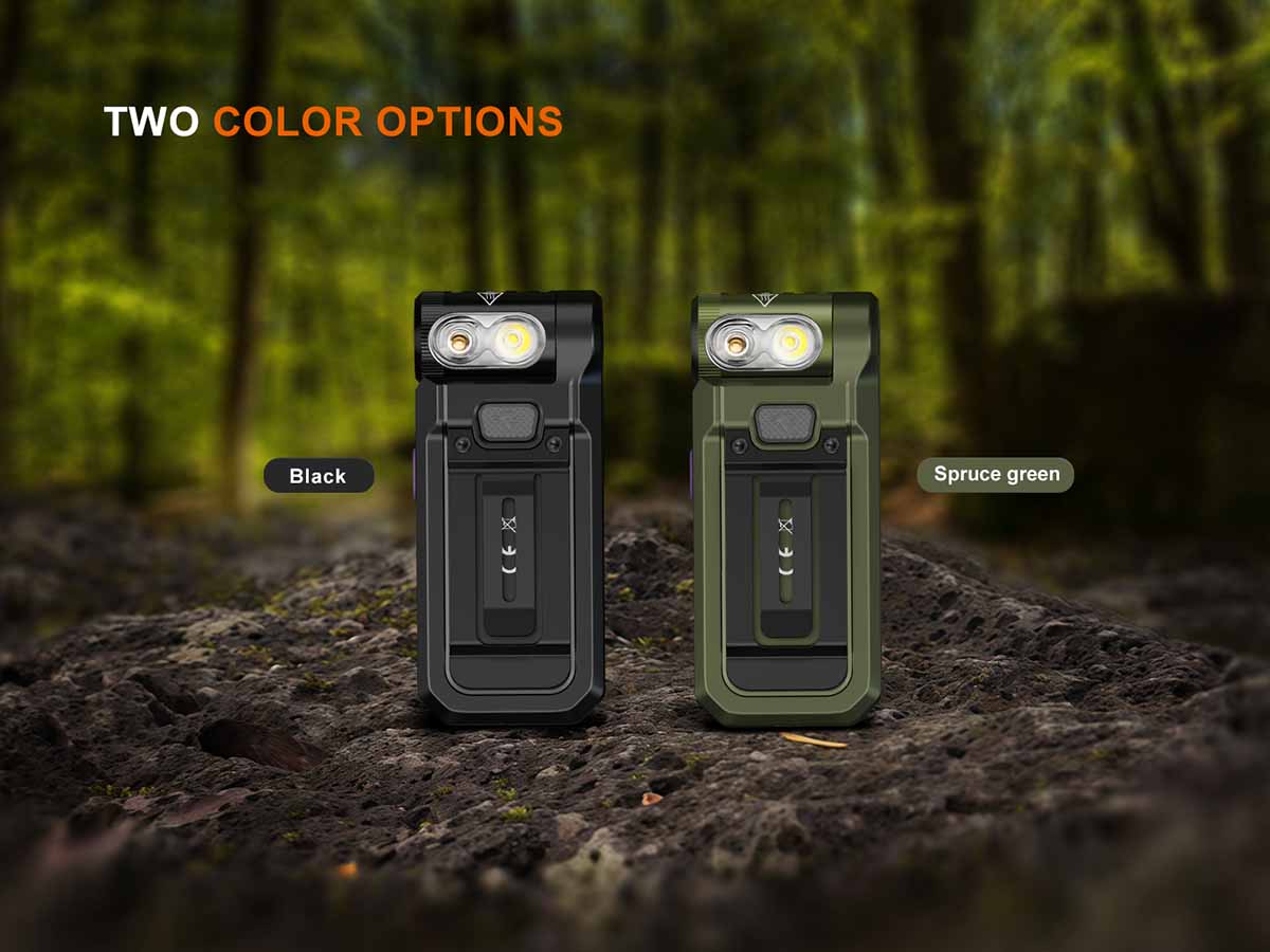 Fenix SW05R UV Clip On Flashlight with Ultraviolet Light - Perfect for Camping, Hiking, and Outdoor Adventures