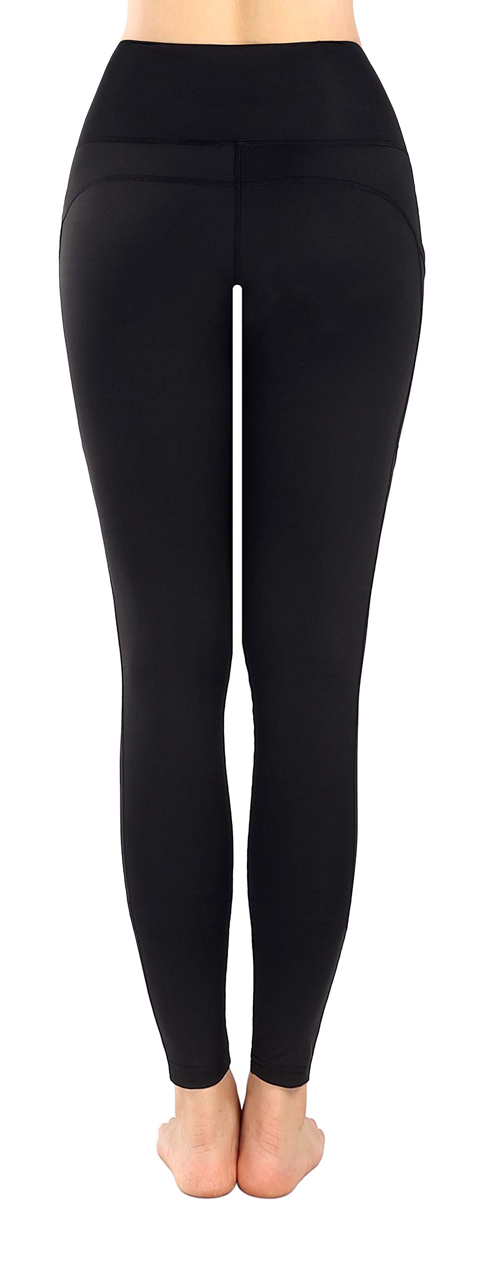 Women's High-Waisted Running Leggings with Side Pockets - Breathable Workout Yoga Pants for Gym, Jogging & Active Lifestyle