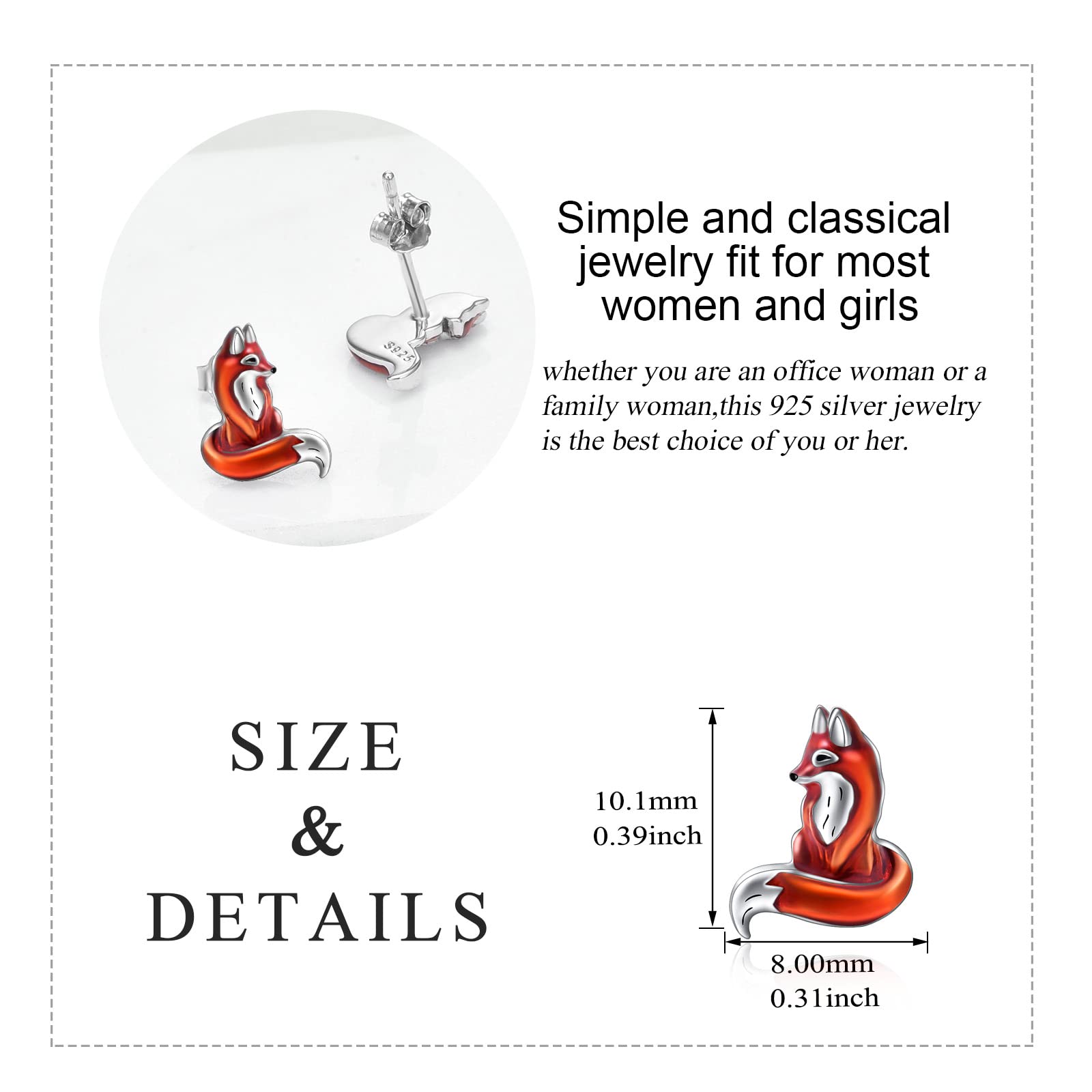Sterling Silver Cute Cat Fox Axolotl Earrings - Small Animal Dangle Hoop Leverback Earrings for Women & Teen Girls - Perfect Gift for Cat Lovers - Great for Parties, Dating & Everyday Wear