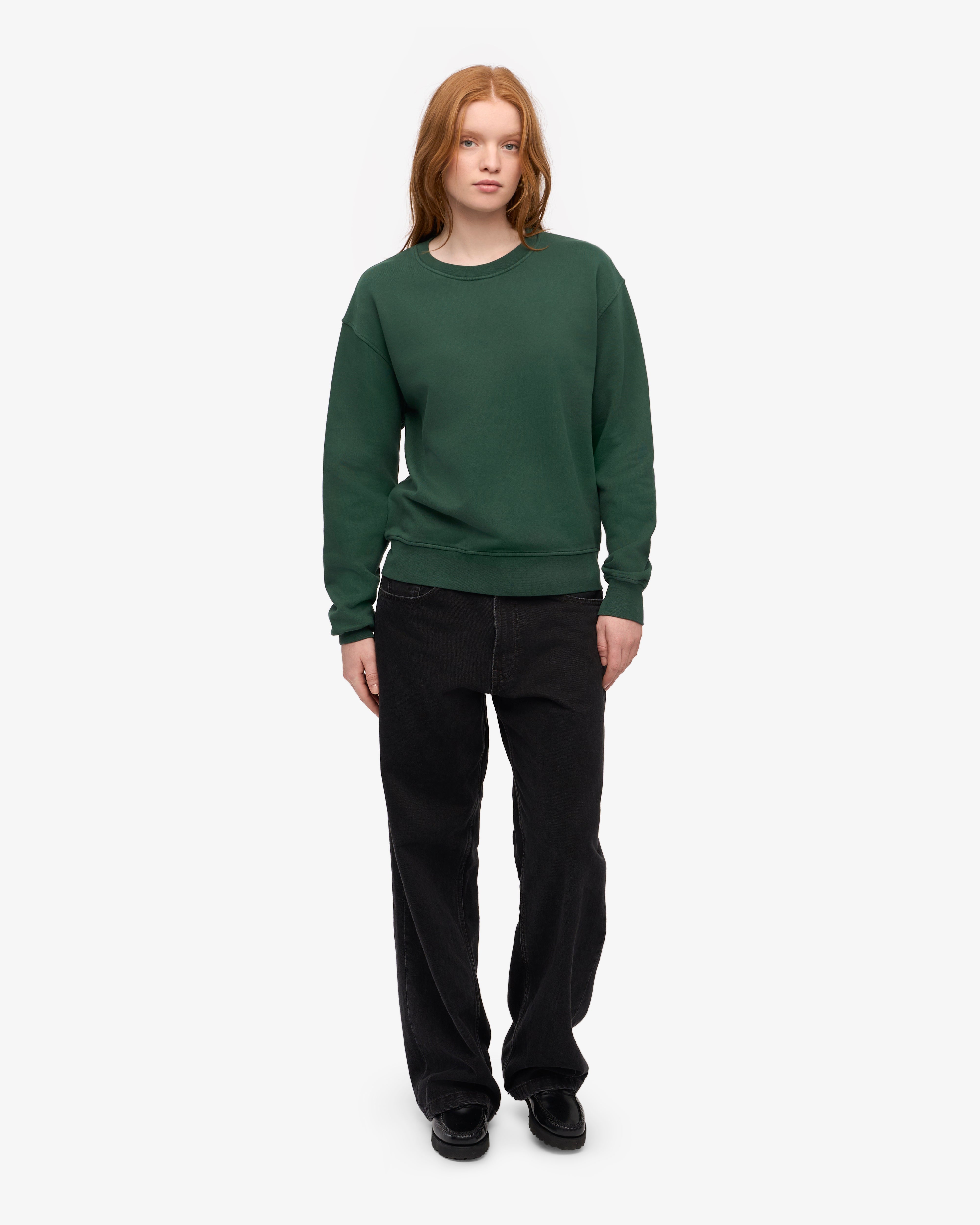 Women's Classic Organic Cotton Crew Neck T-Shirt - Emerald Green | Soft & Comfortable Casual Wear for Everyday Outfits
