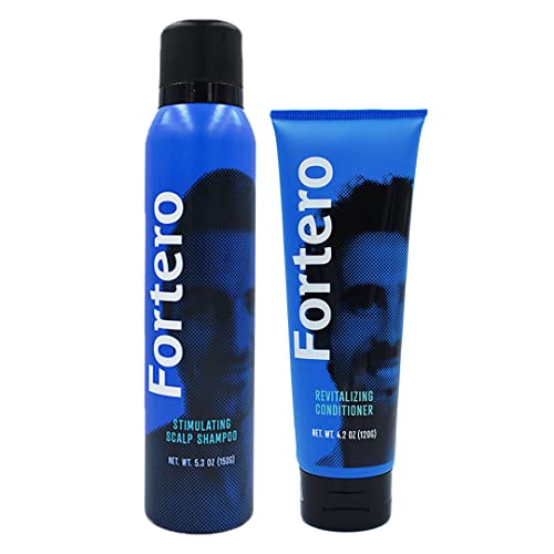 Fortero Carbonic Acid Shampoo & Conditioner Set for Hair Growth - Thickening Treatment for Hair Loss, Thin & Damaged Hair - Anti-Dandruff Formula for Men & Women - Amazon Exclusive (1 Set) - Perfect for Daily Hair Care & Scalp Nourishment