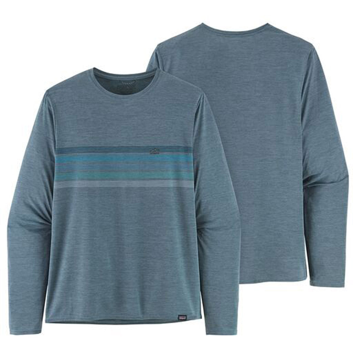 Men's Long Sleeve Capilene Cool Daily Graphic T-Shirt - Moisture Wicking & Breathable for Hiking, Travel & Outdoor Activities