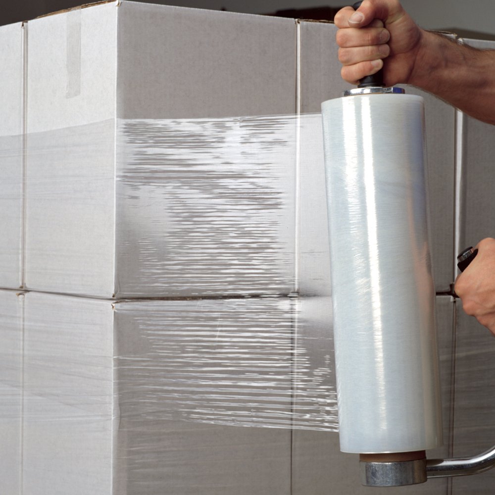 STARGAZE 12 Inch x 200 Meters Heavy Duty Plastic Wrap Roll - 950g Pack of 1 - Clear Stretch Film for Moving, Shipping, Storage & Food Preservation - Industrial Strength Packing Wrap for Boxes & Pallet Securing