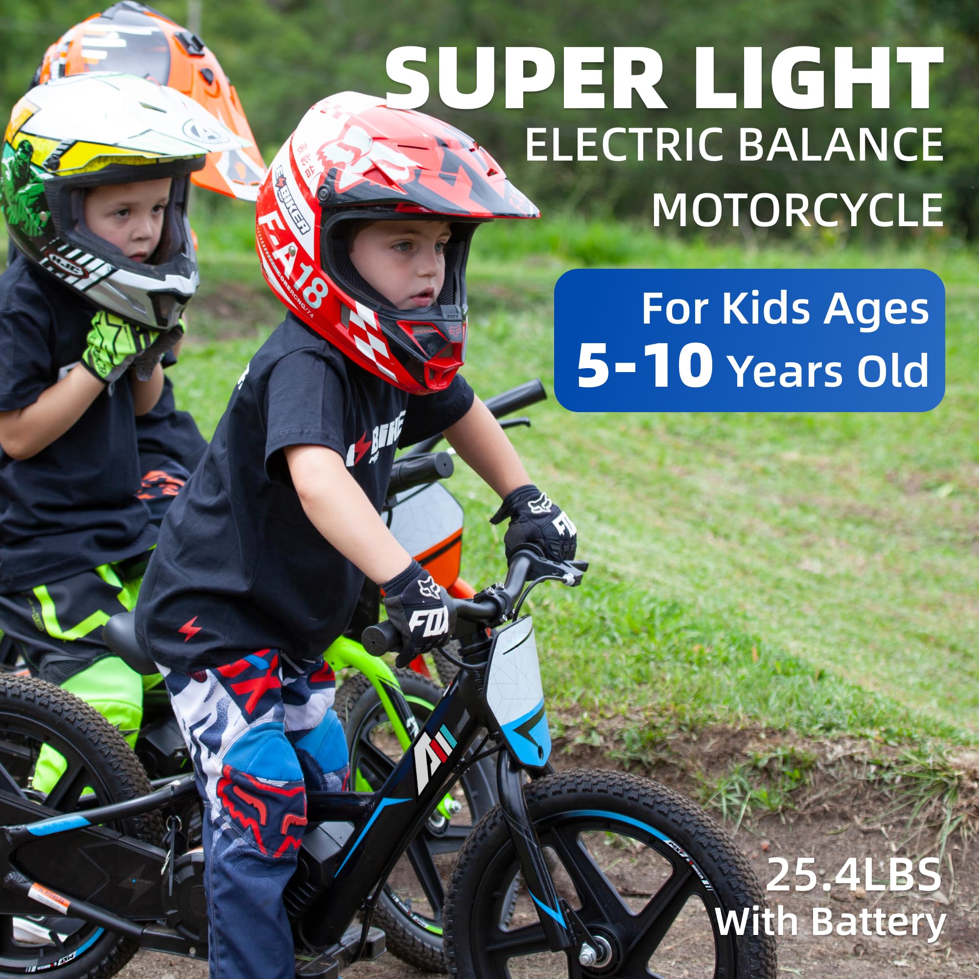 Lightweight Electric Dirt Bike for Kids - 170W/340W Motor, 10-12MPH Speed, 24V Removable Battery, Dual Hand Brakes - Perfect for Ages 3-12 - Ideal for Backyard Riding, Neighborhood Adventures & Off-Road Trails