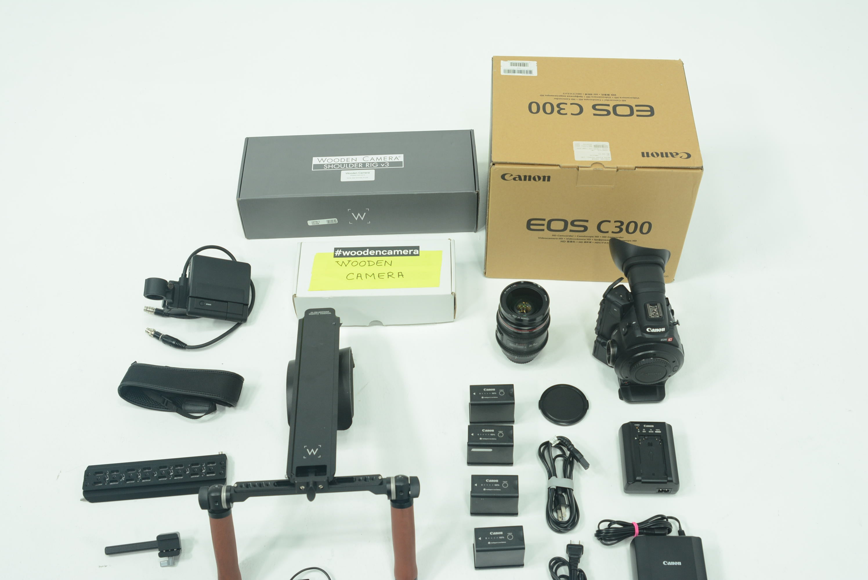 Canon EOS C300 Cinema Camera Bundle with Shoulder Rig - Professional 4K Video Camera for Filmmaking, Vlogging & Documentary Production (Used)