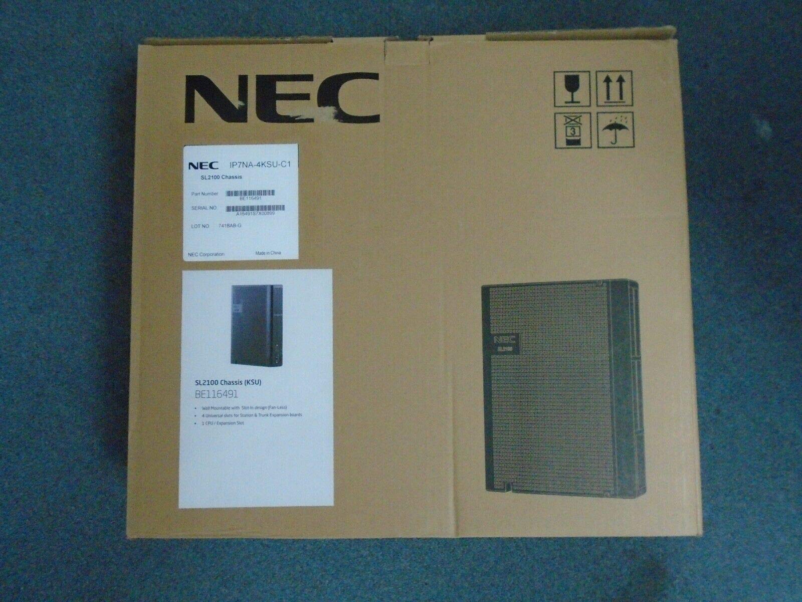 NEC SL2100 IP7NA-4KSU-C1 BE116491 4 Slot Main Cabinet Chassis for Business Phone System - No CPU Included - Perfect for Office Telecom Setup and Network Equipment Installation