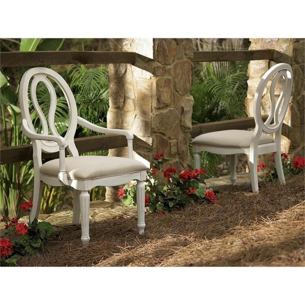 Universal Furniture Summer Hill Wood Dining Side Chairs Set of 2 in White - Perfect for Kitchen, Dining Room & Breakfast Nook | Solid Wood Accent Chairs with Comfortable Cushioned Seat
