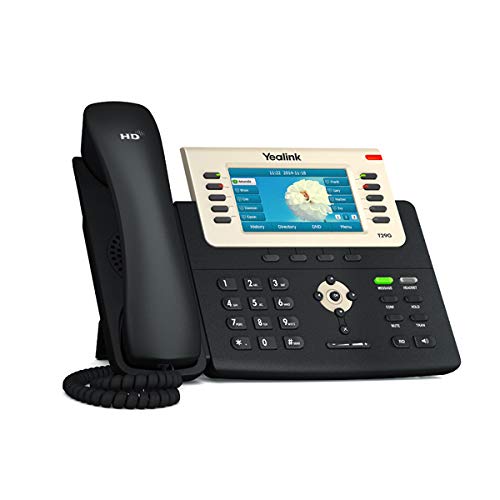 Yealink T29G SIP POE Business IP Phone with Power Adapter & Microfiber Cloth - Bluetooth Enabled VoIP Desk Phone for Office Communication & Conference Calls
