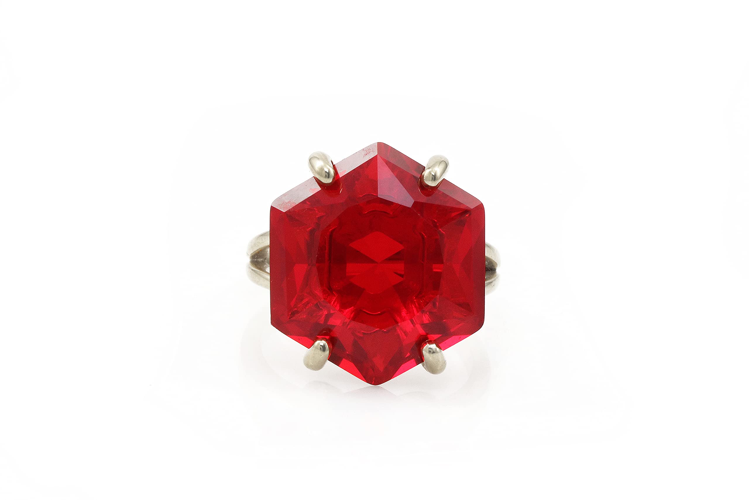 Anemone Classic Ruby Ring for Women - Sterling Silver Birthstone Jewelry, Bohemian & Statement Ring, Engagement Gift - Choose Size & Material - Perfect for Weddings, Anniversaries & Everyday Wear