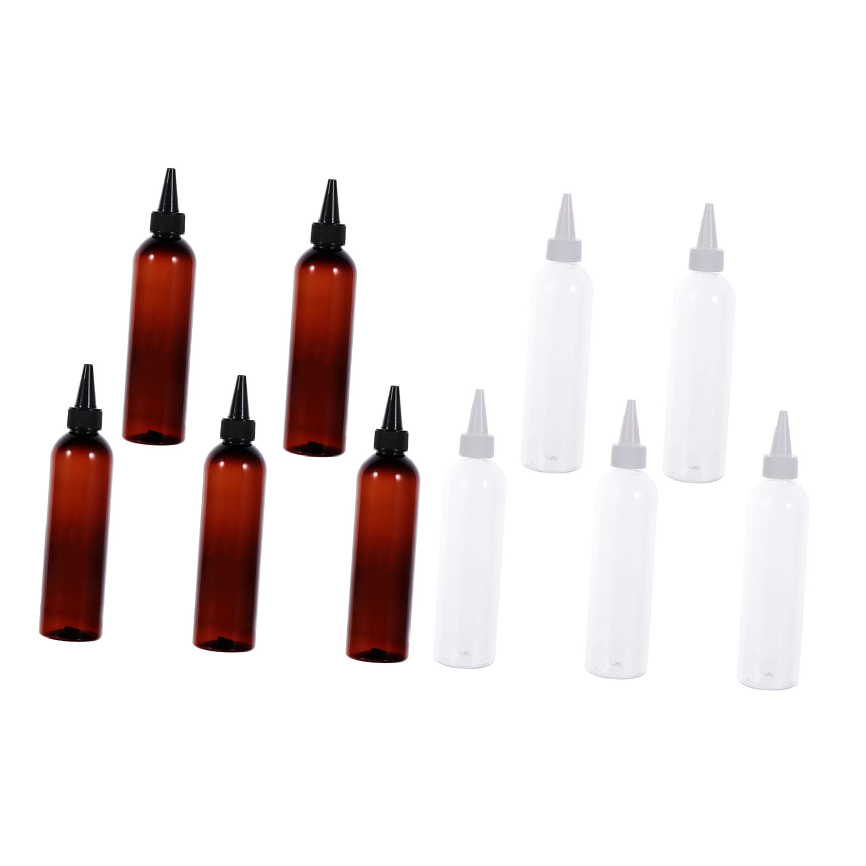 FOMIYES 10 Pack Refillable Travel Bottles for Toiletries - 1oz Brown Squeeze Containers with Caps, Perfect for Lotion, Soap, Pet Shampoo & Dye | Leak-Proof, TSA Approved, Ideal for Vacations, Gym & Camping