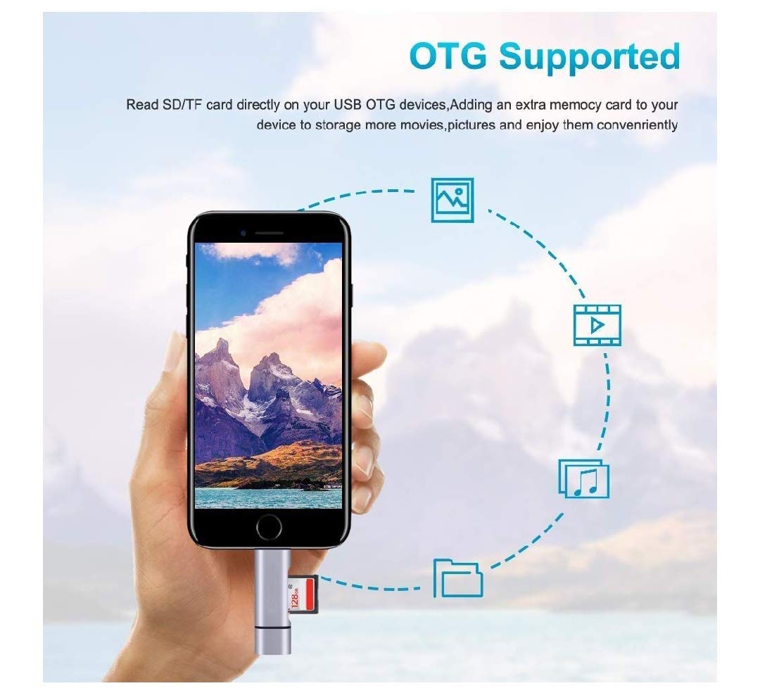 Famous Quality® 3-in-1 USB Card Reader - USB 3.0, USB C, Micro USB Compatible for SD/SDXC/Micro SD Memory Cards - Works with MacBook, PC, Tablets & Smartphones - Perfect for Travel, Photography & Data Transfer