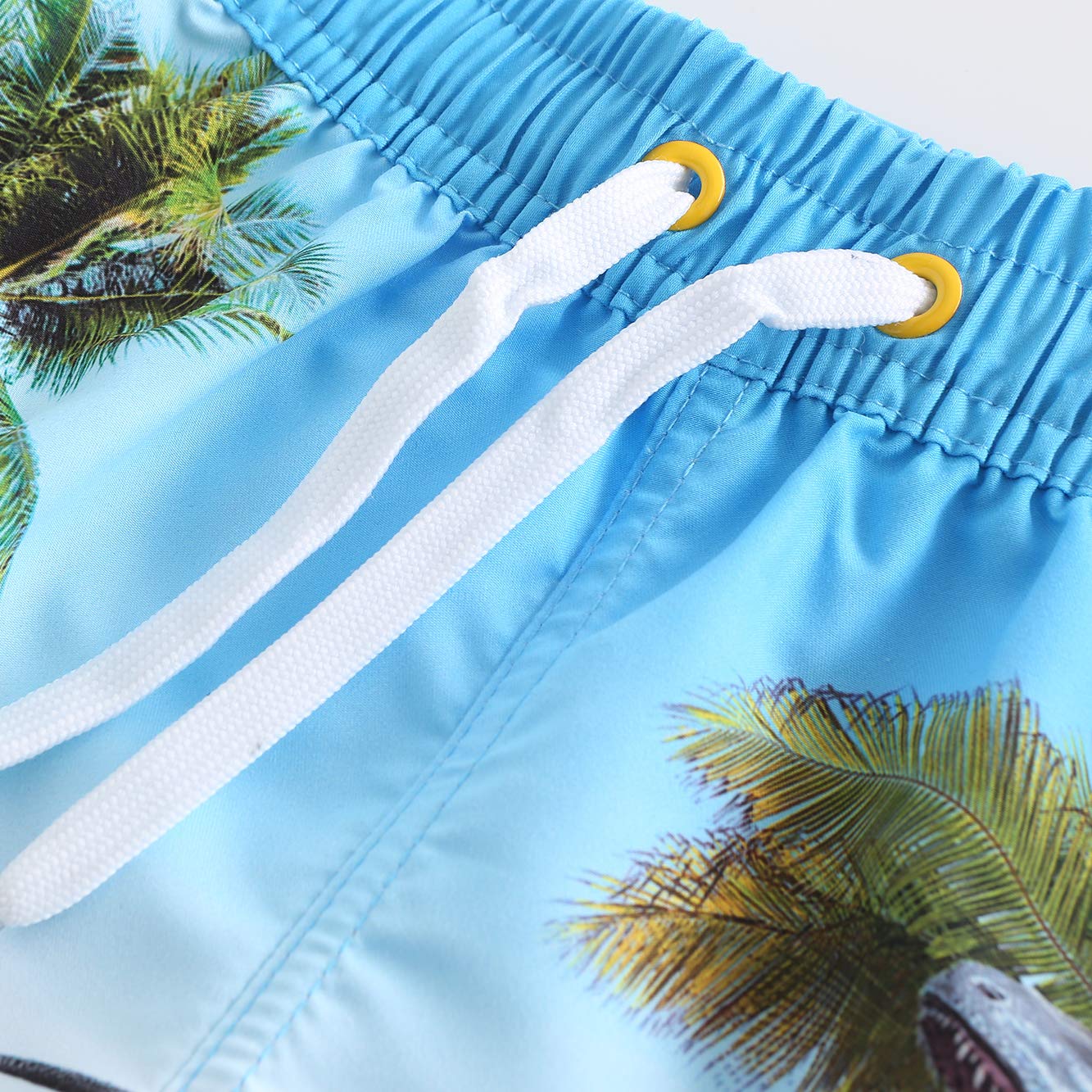 HowJoJo Boys' Dinosaur Swim Trunks - Quick Dry 3D Printed Swim Shorts with UPF 50+ Sun Protection - Perfect for Beach, Pool & Summer Water Activities