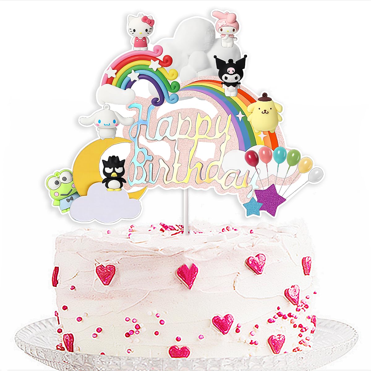 1PCS Adorable Kitty Cake Topper - Cute Cat Birthday Party Decorations for Kids, Girls & Boys - Perfect for Kitty Themed Parties, Baby Showers, and Birthday Celebrations