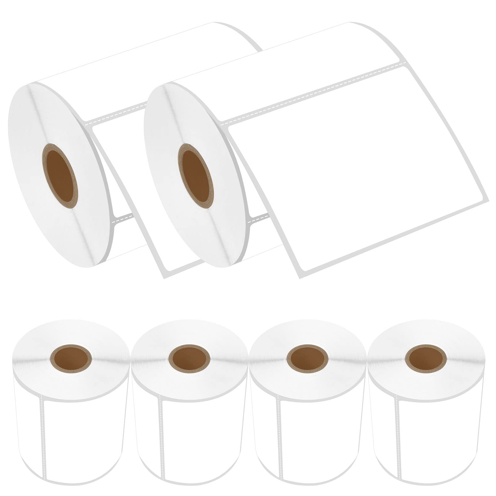 USUPERINK 6 Rolls (500 Labels/Roll) 4x3 Inch Direct Thermal Perforated UPC Barcode Shipping Labels - White Address Labels for Zebra & Rollo Printers - Perfect for E-commerce, Retail & Small Business Packaging