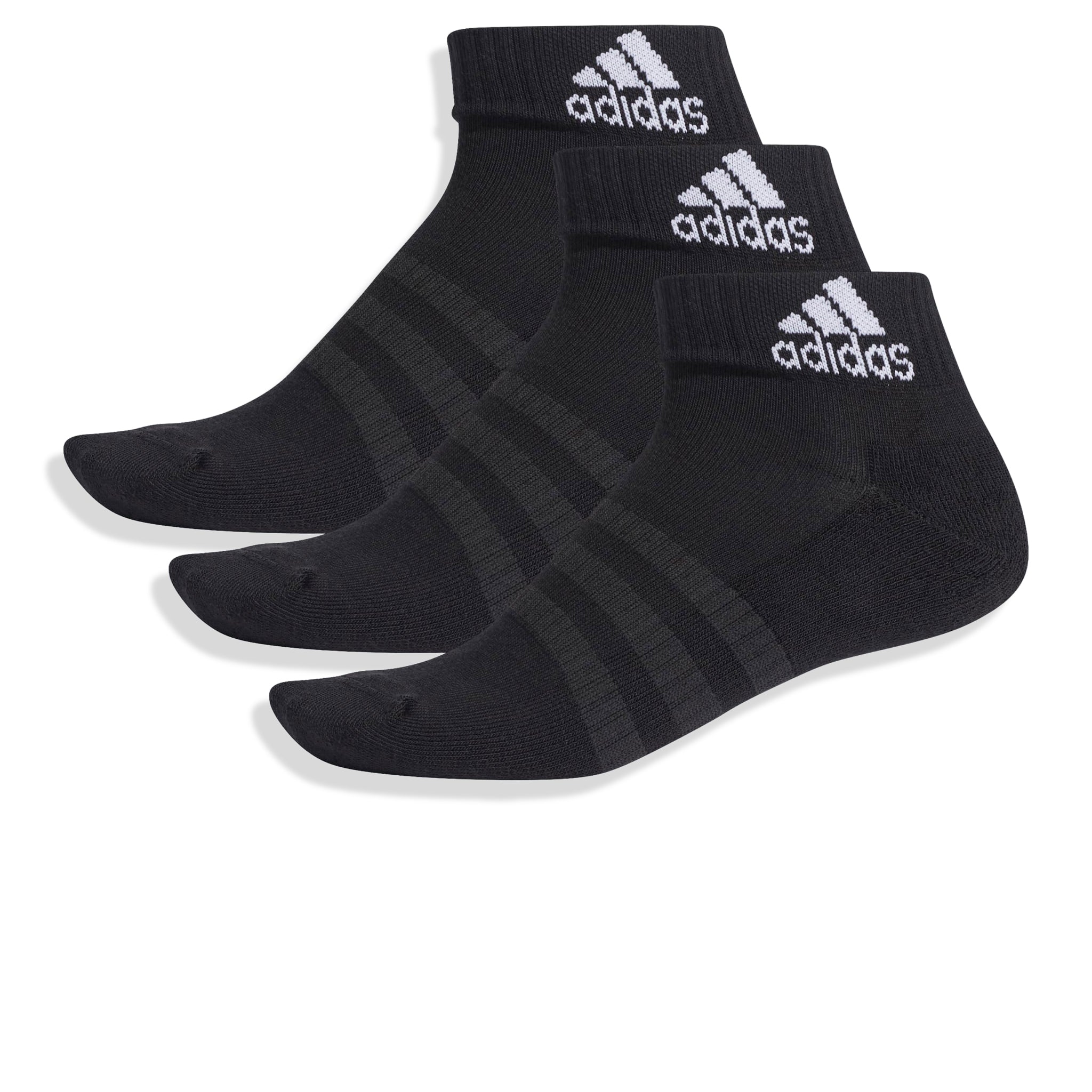 Adidas Performance Cushioned Black Ankle Socks - 3 Pairs Pack for Men & Women - Comfortable Athletic Socks for Running, Gym, Workout & Everyday Wear