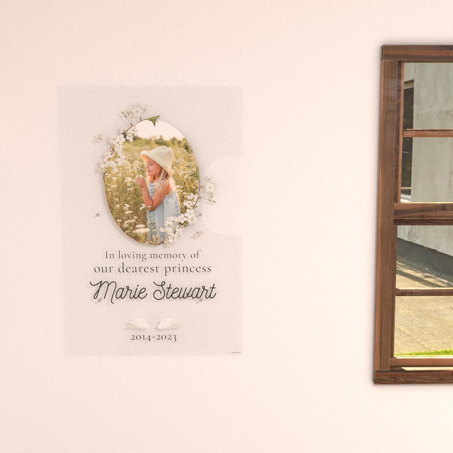 Personalized In Loving Memory Funeral Sign with Photo - Custom Celebration of Life Memorial Sign - PVC Board Funeral Decor for Home, Church & Memorial Services