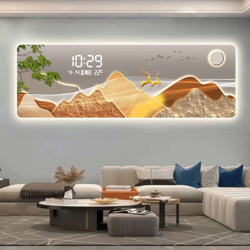 Silent Battery Operated Digital Wall Clock - Large Display with Auto-Dim, Perfect for Bedroom, Office, and Classroom Use