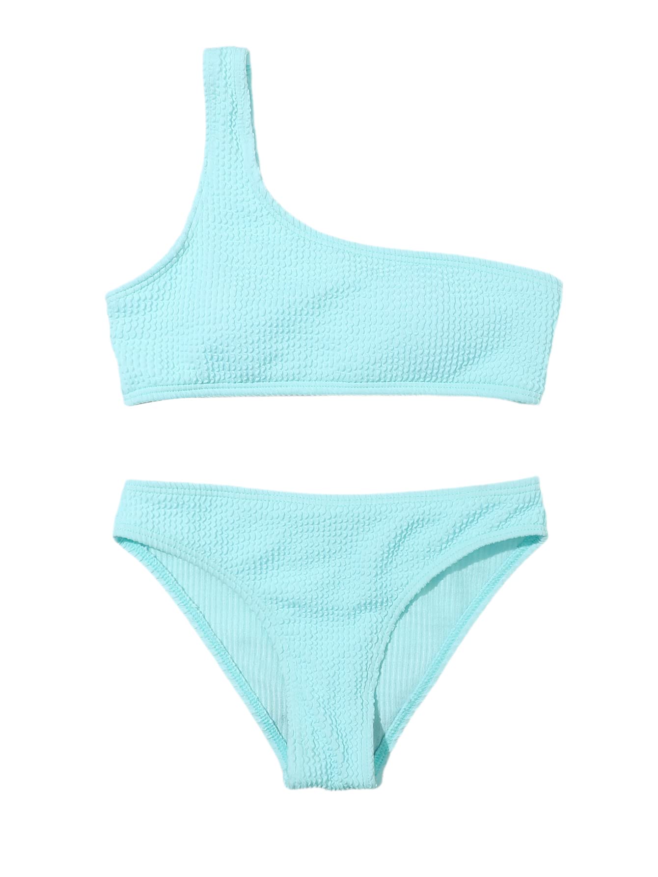 SOLY HUX Girls One Shoulder Bikini Set - 2 Piece Swimwear for Teens, Adjustable Swimsuits for Beach, Pool & Summer Vacations