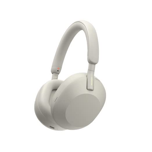 Sony WH-1000XM5 Wireless Noise Canceling Over-Ear Headphones with Extra Bass Bluetooth Speaker Bundle - Silver | Premium Audio for Travel, Work & Home Entertainment