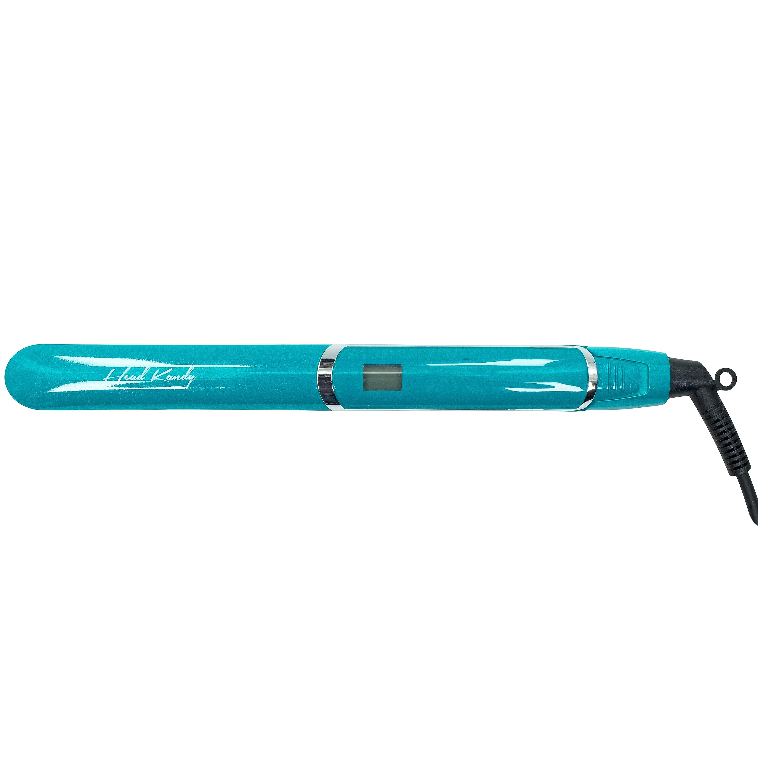 The Miss Priss 1 Inch Flat Iron Hair Straightener for All Hair Types - Infrared Technology & Tourmaline Ceramic Plates - Teal Color - Perfect for Salon Styling, Home Use & Travel
