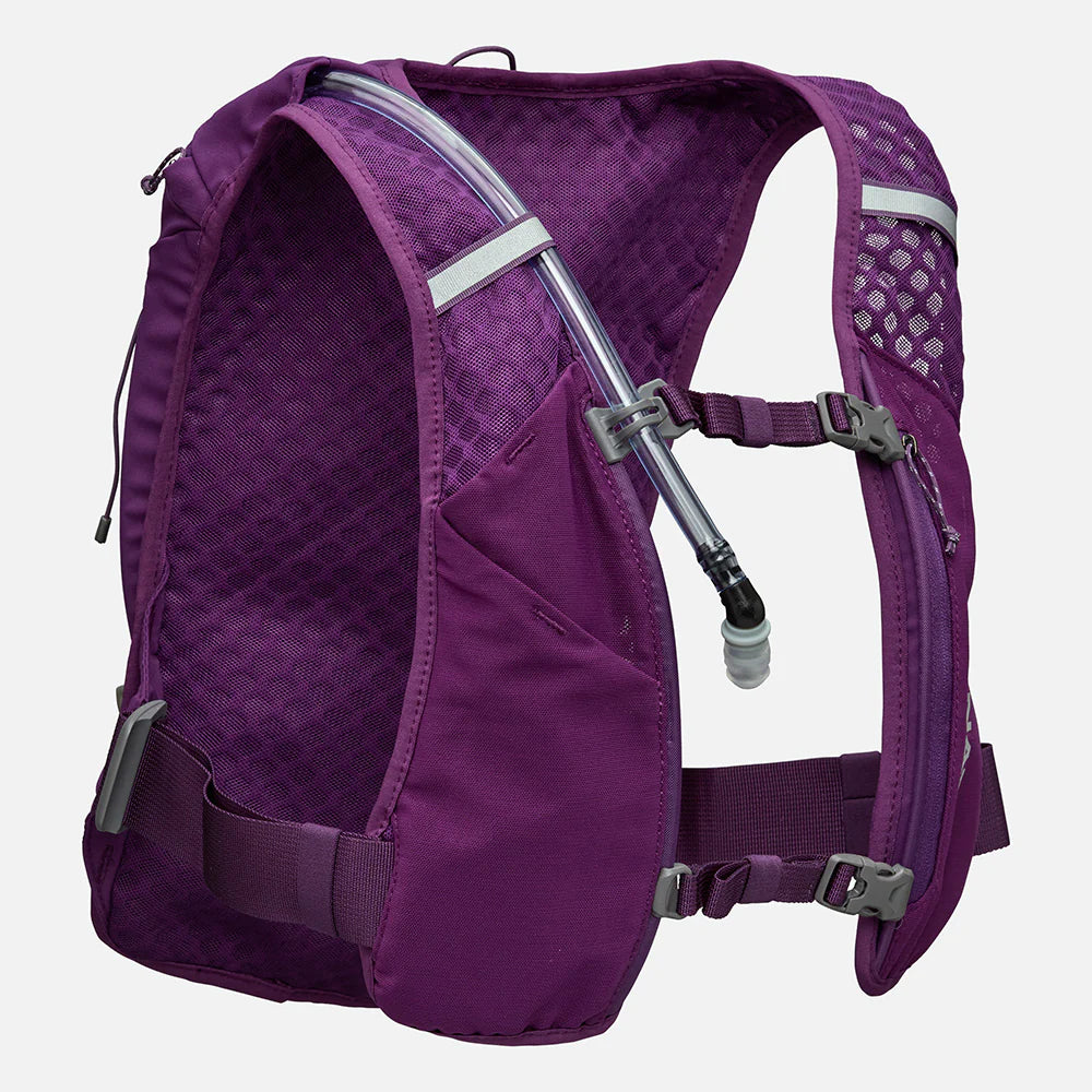 QuickStart 3.0 4 Liter Hydration Backpack - Lightweight Water Bladder Pack for Hiking, Running & Cycling - Imperial Purple with Reflective Silver Accents - Perfect for Outdoor Adventures & Sports Hydration