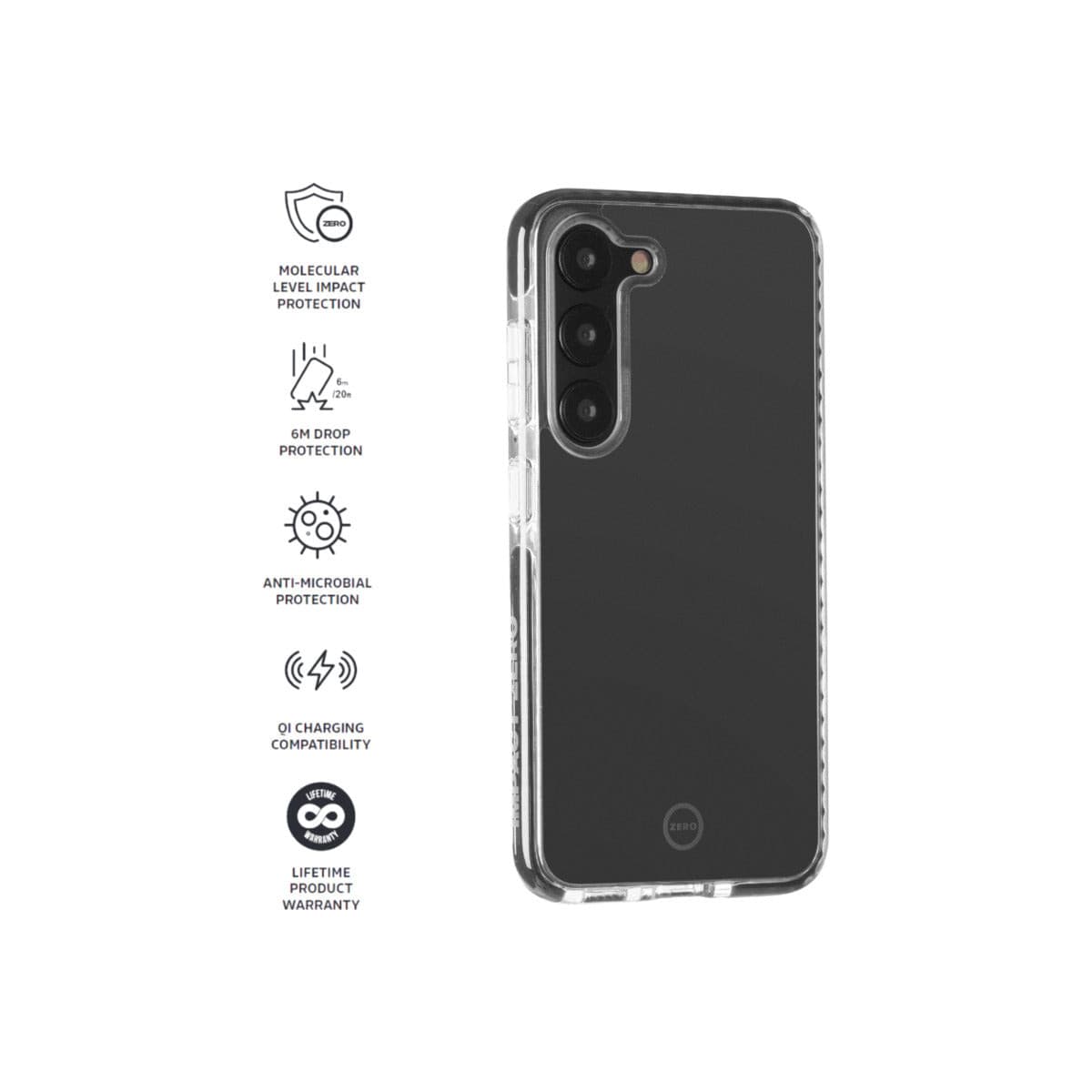 Impact Zero Clear Phone Case for Samsung Galaxy S23 - Slim Protective Cover for Everyday Use & Travel