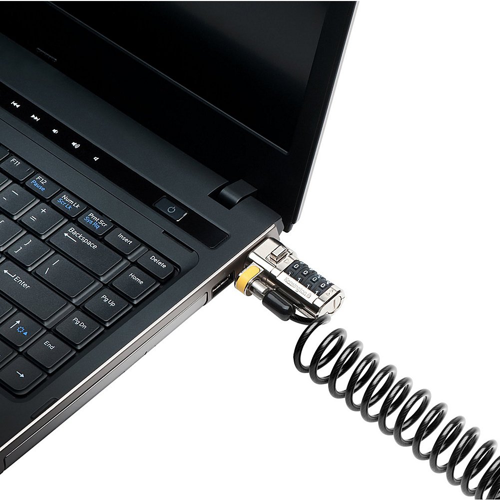 Kensington ClickSafe Combination Portable Cable Lock for Laptops, Notebooks, Tablets & Electronics - Secure Anti-Theft Device for Office, School, Travel & Public Spaces (K64698US)