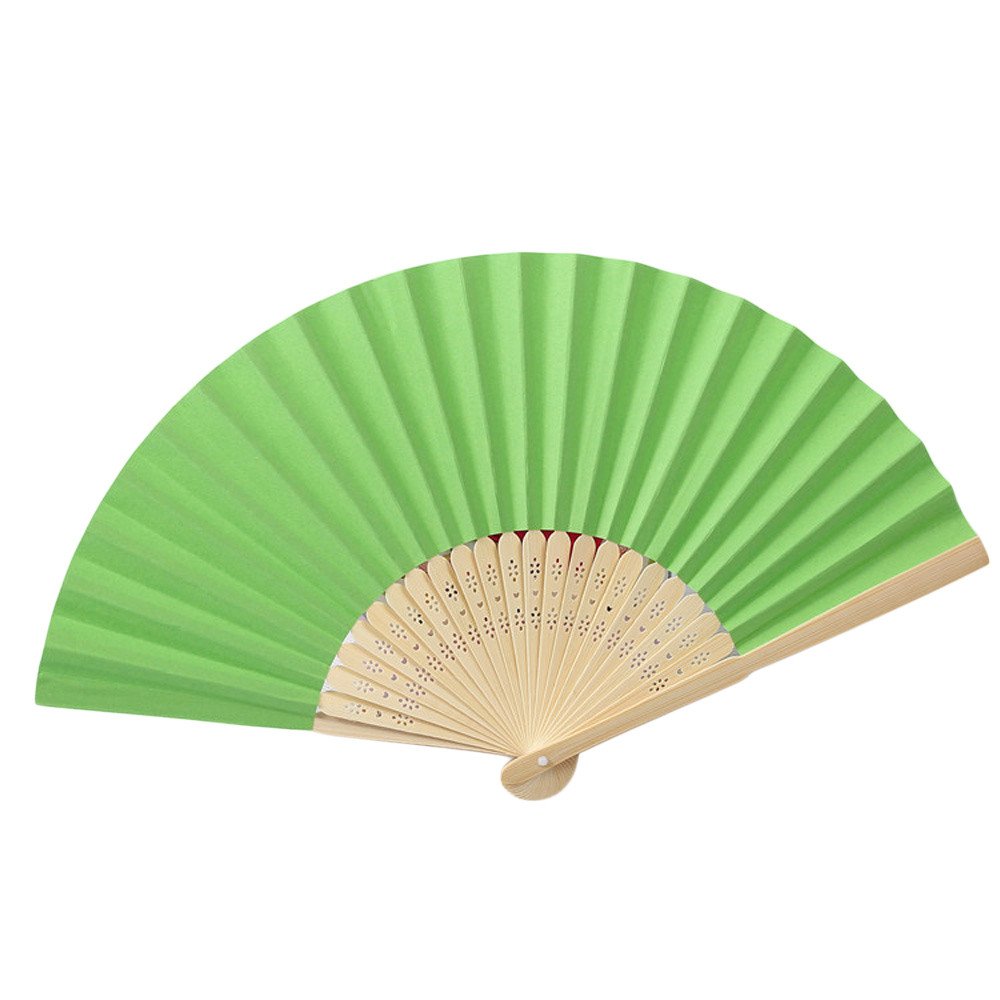 Elegant Blue 7-inch Silk Lace Folding Fan for Wedding, Dance & Party - Handheld Decorative Paper Fan by HHmei | Perfect for Bridal Accessories, Cultural Performances & Summer Cooling