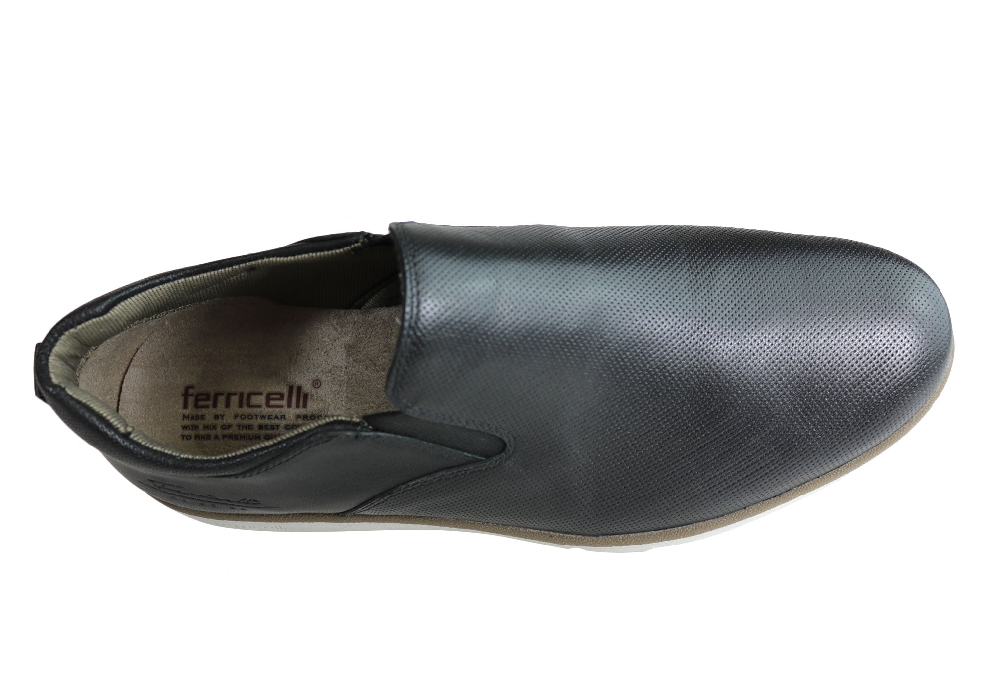 Premium Men's Leather Dress Casual Shoes by Ferricelli Pauly - Handcrafted in Brazil - Perfect for Business, Office & Formal Events