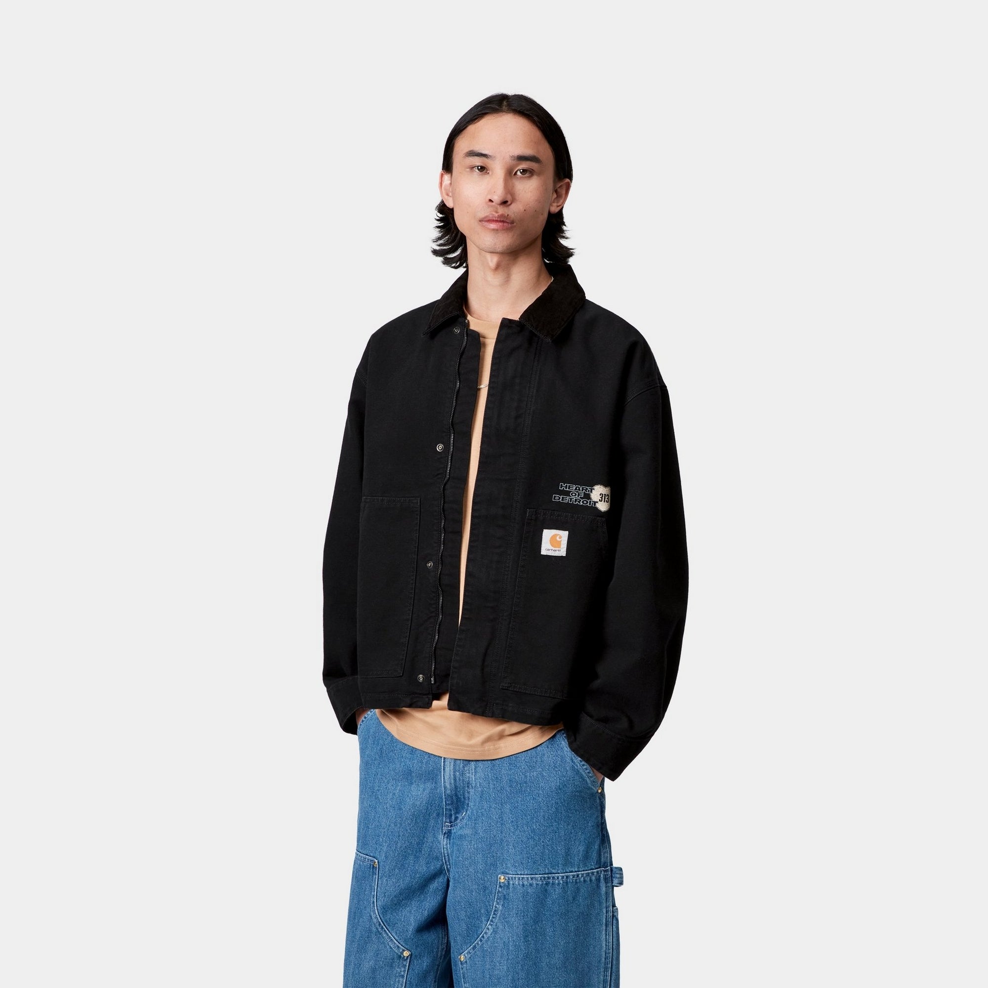 OG Arcan Graphic Jacket - Black Heavy Stone Wash Denim Jacket for Men | Streetwear Fashion, Urban Style, Casual Outerwear for Fall & Winter