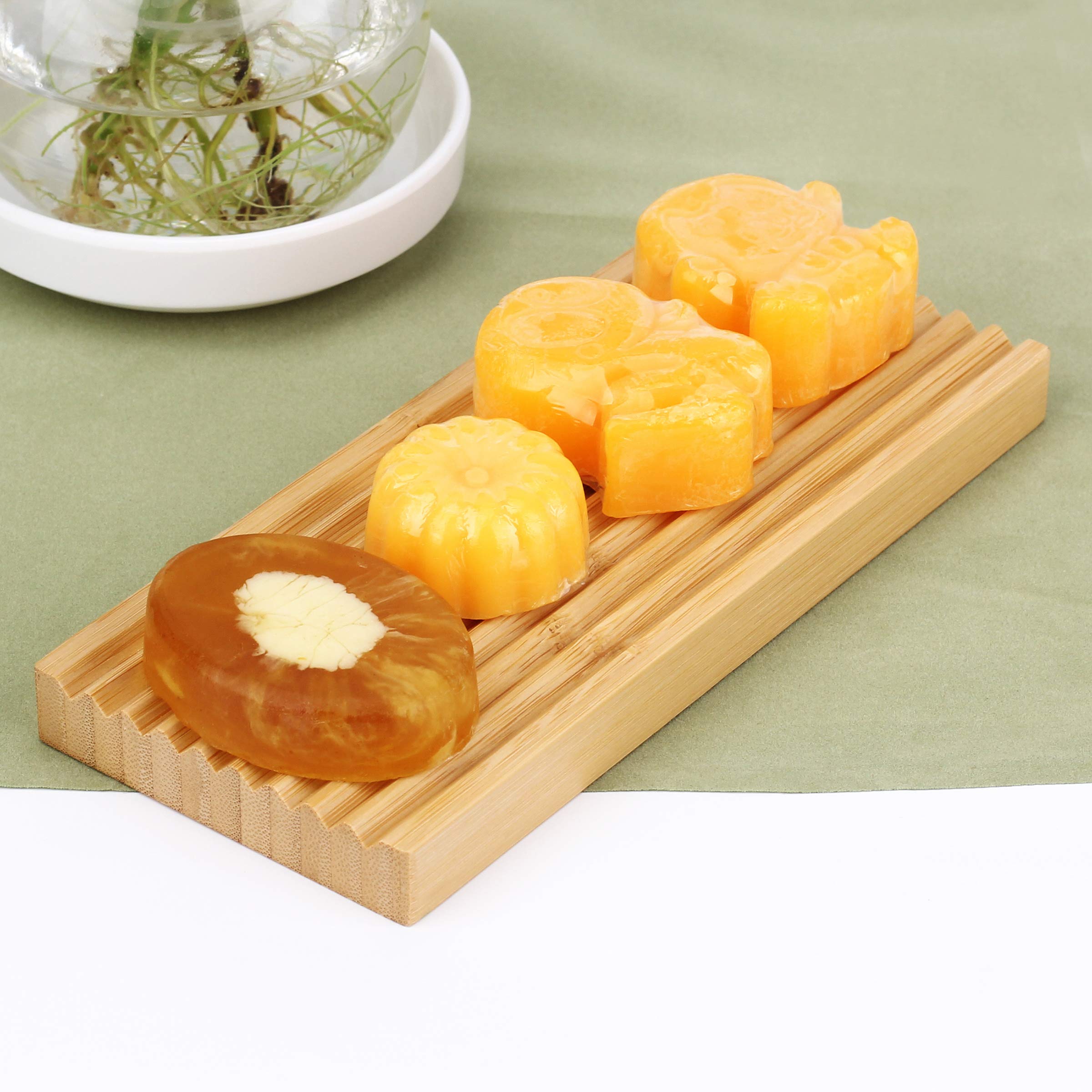 Bamboo Soap Dish Holder - Natural Wooden Soap Tray for Shower, Bathroom & Kitchen - Perfect for Organizing Bar Soaps in Wet Areas