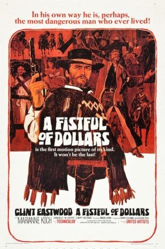 Fistful of Dollars Movie Poster #01 - 24x36 Inches - Classic Western Film Wall Art for Home Theater, Office & Man Cave Decor